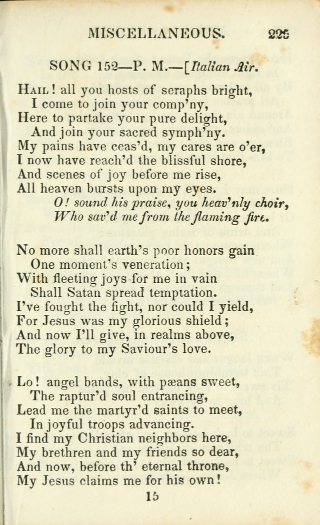 Psalms, Hymns and Spiritual Songs, Original and Selected. (14th stereotype ed.) page 225