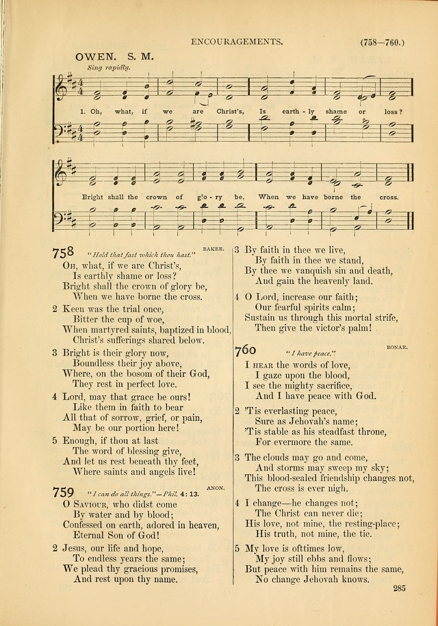 Psalms and Hymns and Spiritual Songs: a manual of worship for the church of Christ page 285