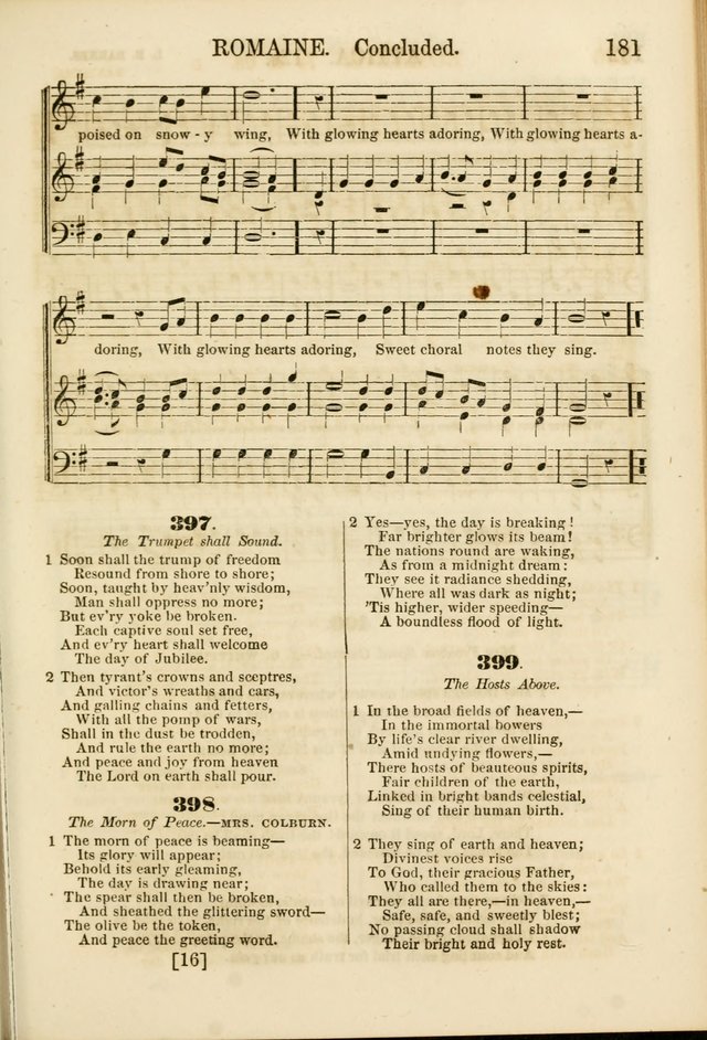 The Psalms of Life: A Compilation of Psalms, Hymns, Chants, Anthems, &c. Embodying the Spiritual, Progressive and Reformatory Sentiment of the Present Age page 181