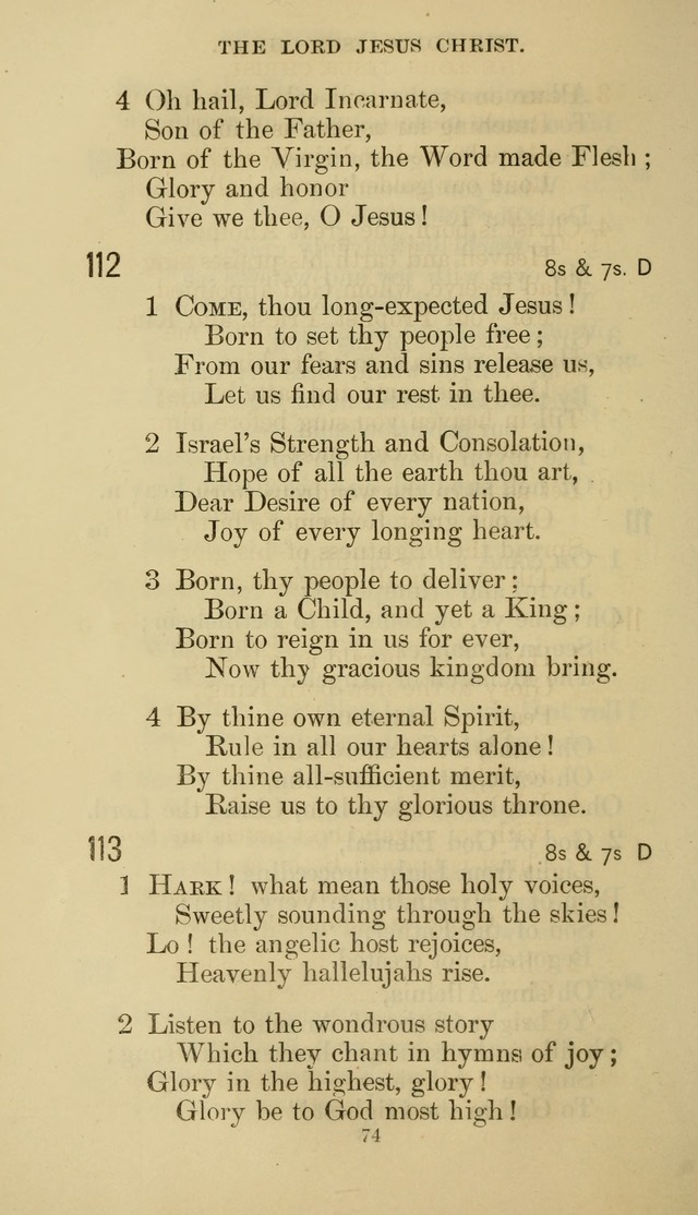 The Presbyterian Hymnal page 74