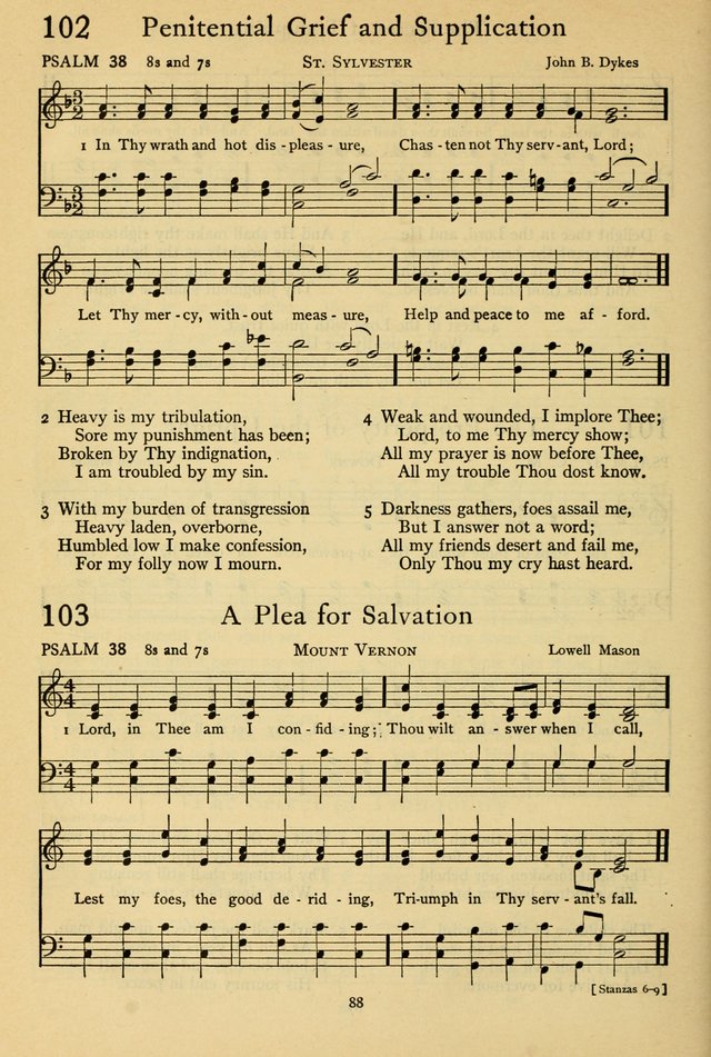 The Psalter: with responsive readings page 88