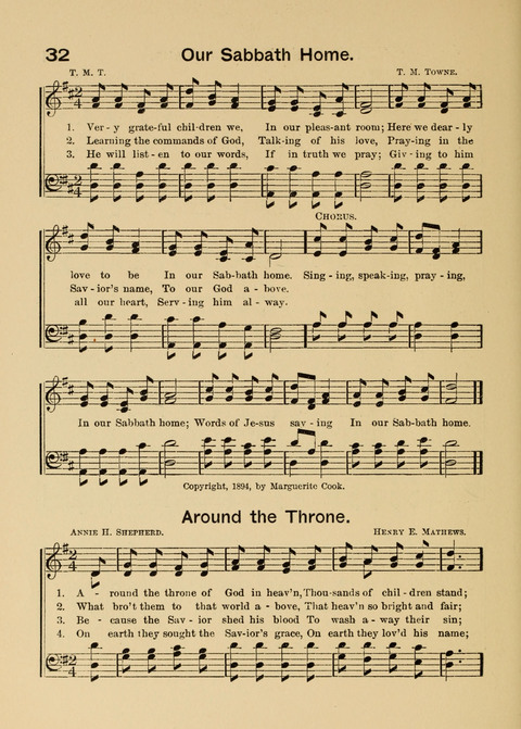 Primary Songs No. 2: for the primary class in the sabbath school and for use in the home, the kindergarten and day school page 32