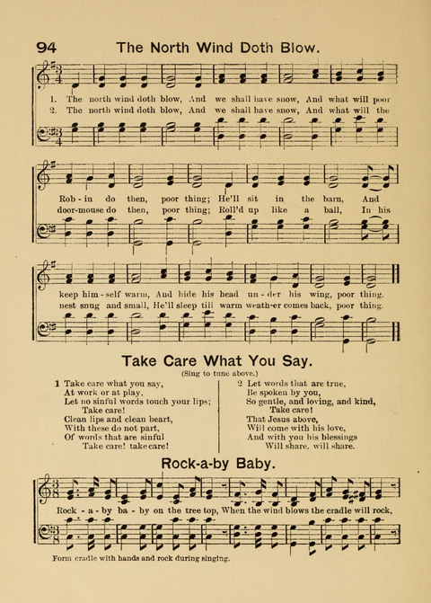 Primary Songs No. 2: for the primary class in the sabbath school and for use in the home, the kindergarten and day school page 94