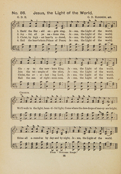 Primary Songs No. 3: for the primary department in the Sunday school, and for use in the home page 84