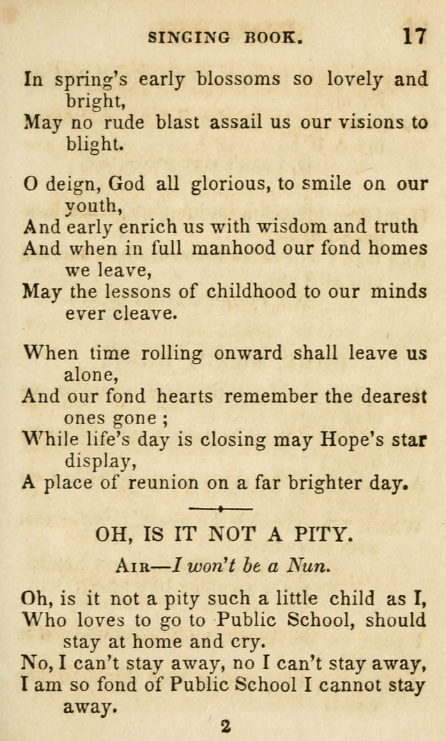 The Public School Singing Book: a collection of original and other songs, odes, hymns, anthems, and chants used in the various public schools page 19