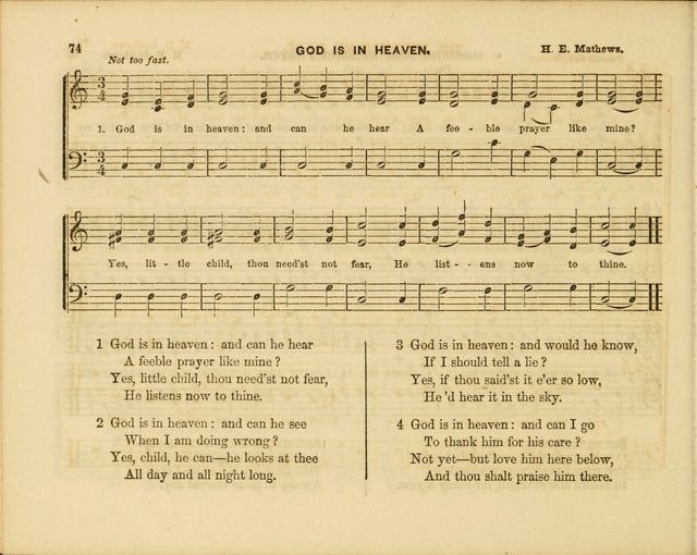 Plymouth Sabbath School Collection: or, Hymns and Tunes page 74