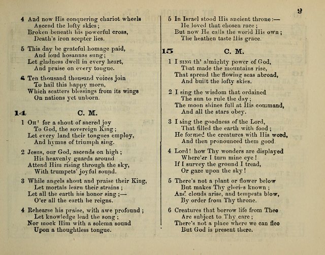 The Plymouth Sabbath School Collection of Hymns and Tunes page 9