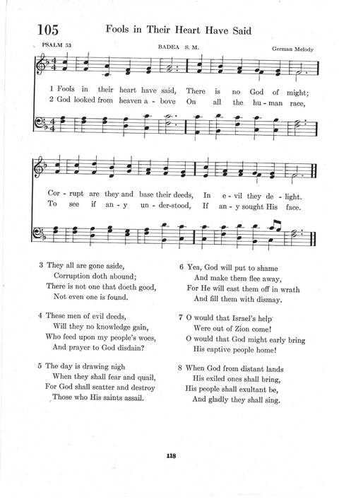 Psalter Hymnal (Red): doctrinal standards and liturgy of the Christian Reformed Church page 118