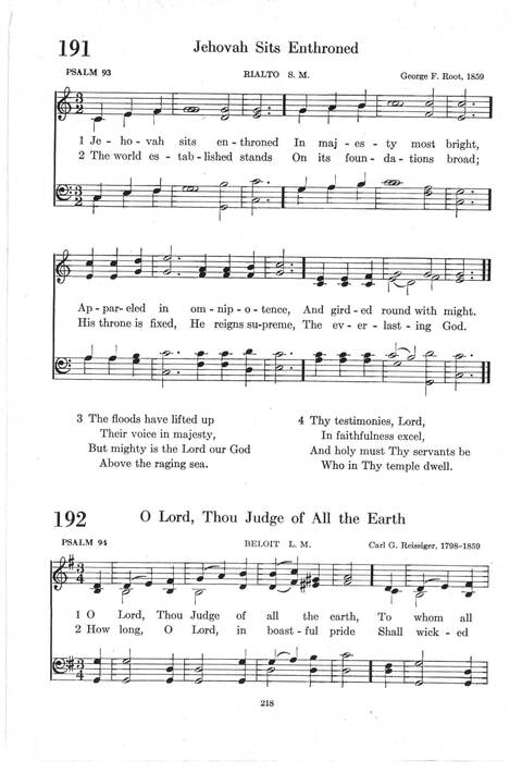 Psalter Hymnal (Red): doctrinal standards and liturgy of the Christian Reformed Church page 218