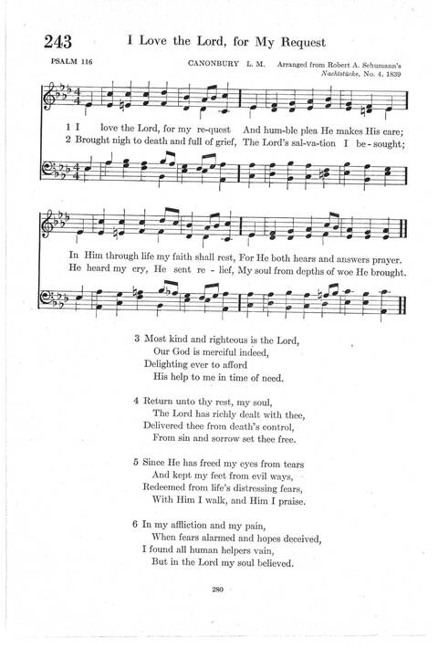 Psalter Hymnal (Red): doctrinal standards and liturgy of the Christian Reformed Church page 280