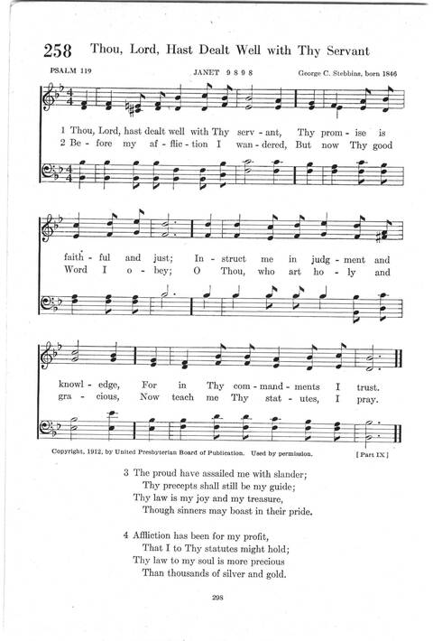 Psalter Hymnal (Red): doctrinal standards and liturgy of the Christian Reformed Church page 298