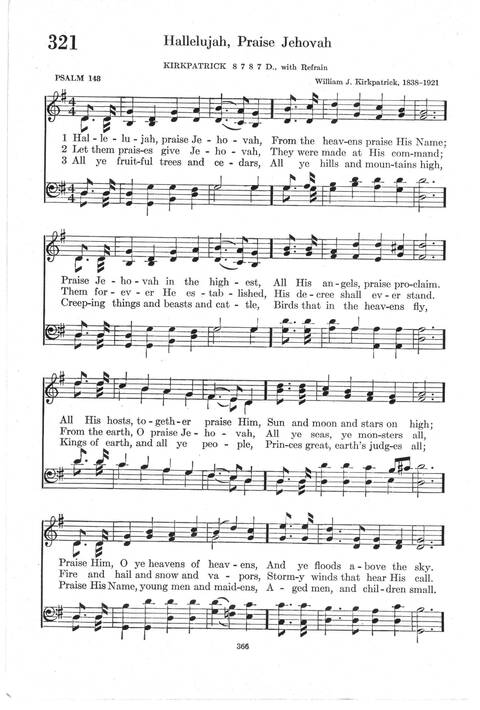 Psalter Hymnal (Red): doctrinal standards and liturgy of the Christian Reformed Church page 366