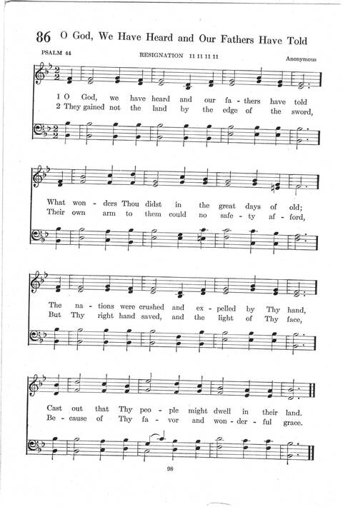Psalter Hymnal (Red): doctrinal standards and liturgy of the Christian Reformed Church page 98