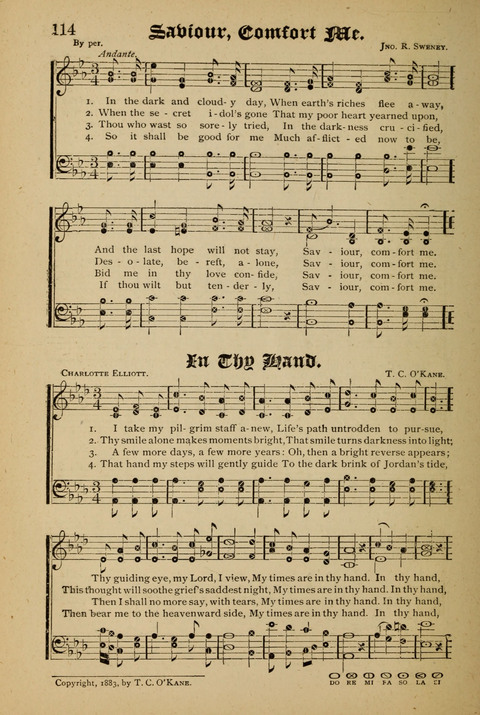 The Quartet: Four Complete Works in One Volume (Songs of Redeeming Love, The Ark of Praise, the Quiver of Sacred Song, and the Hymns of the Heart with Solos) page 114