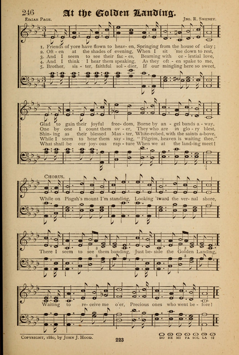 The Quartet: Four Complete Works in One Volume (Songs of Redeeming Love, The Ark of Praise, the Quiver of Sacred Song, and the Hymns of the Heart with Solos) page 221