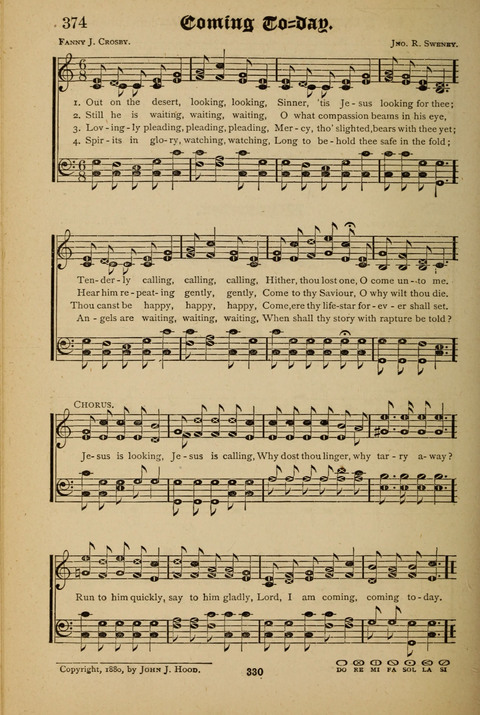 The Quartet: Four Complete Works in One Volume (Songs of Redeeming Love, The Ark of Praise, the Quiver of Sacred Song, and the Hymns of the Heart with Solos) page 328