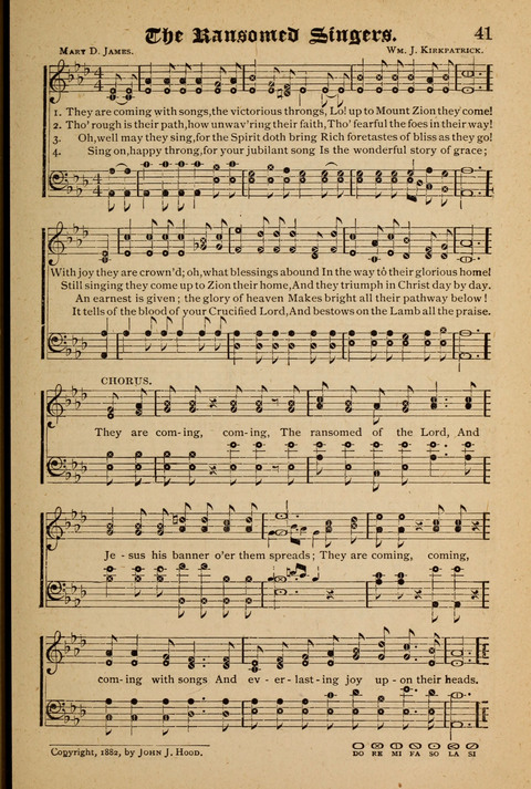 The Quartet: Four Complete Works in One Volume (Songs of Redeeming Love, The Ark of Praise, the Quiver of Sacred Song, and the Hymns of the Heart with Solos) page 41