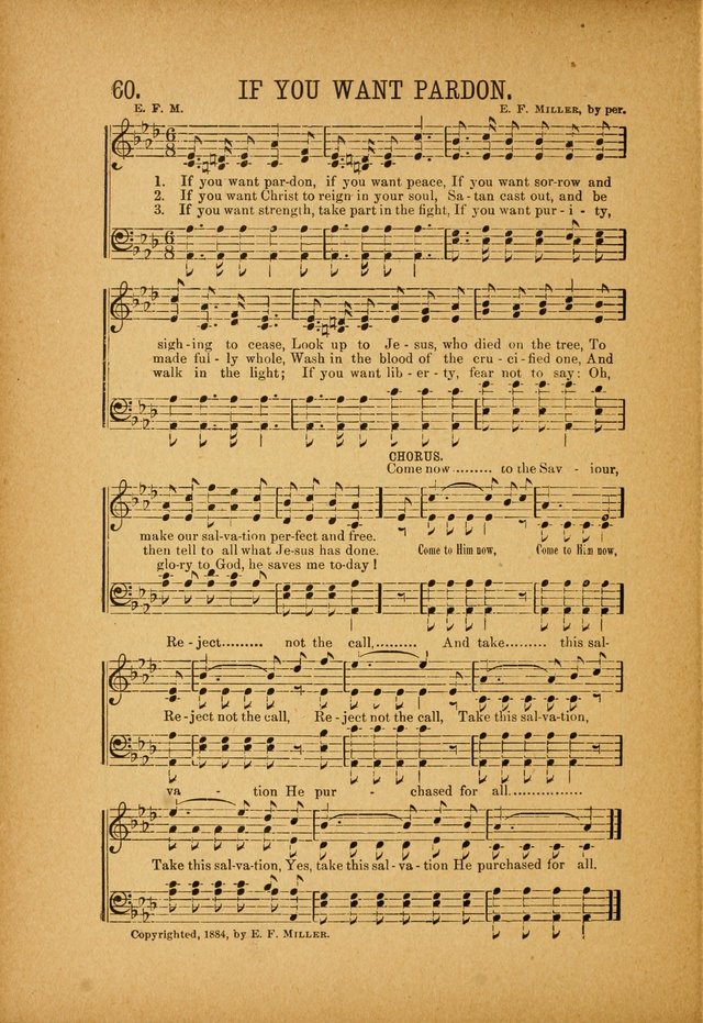 Quartette: containing Songs for the Ransomed, Songs of Love Peace and Joy, Gems of Gospel Song, Salvation Echoes, with one hundred choice selections added page 60