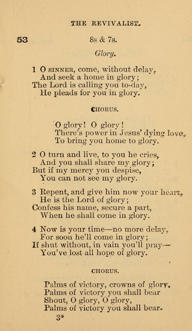 The Revivalist: Containing One Hundred Choice Revival Hymns, and One Hundred and Twenty-five Choruses: Designed for Use On Revival Occasions. (1st ed) page 57