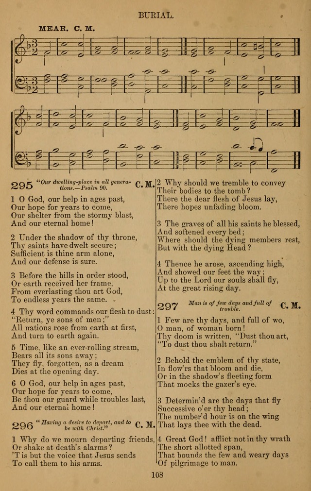 The Reformed Church Hymnal: with tunes page 108