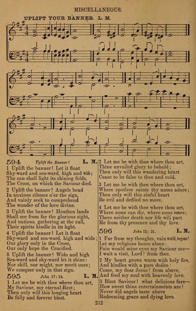 The Reformed Church Hymnal: with tunes page 212