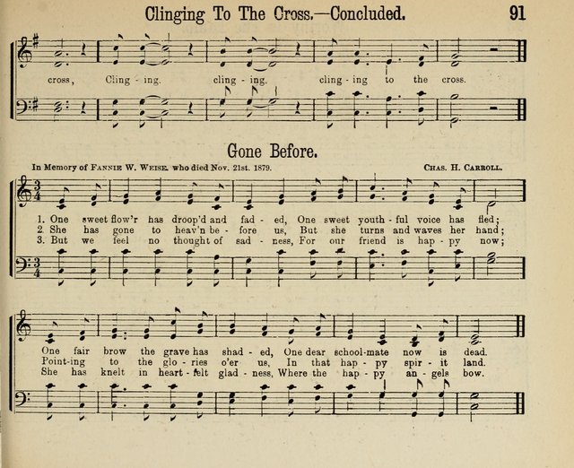 Royal Gems: a new and choice collection of Sunday school songs page 91