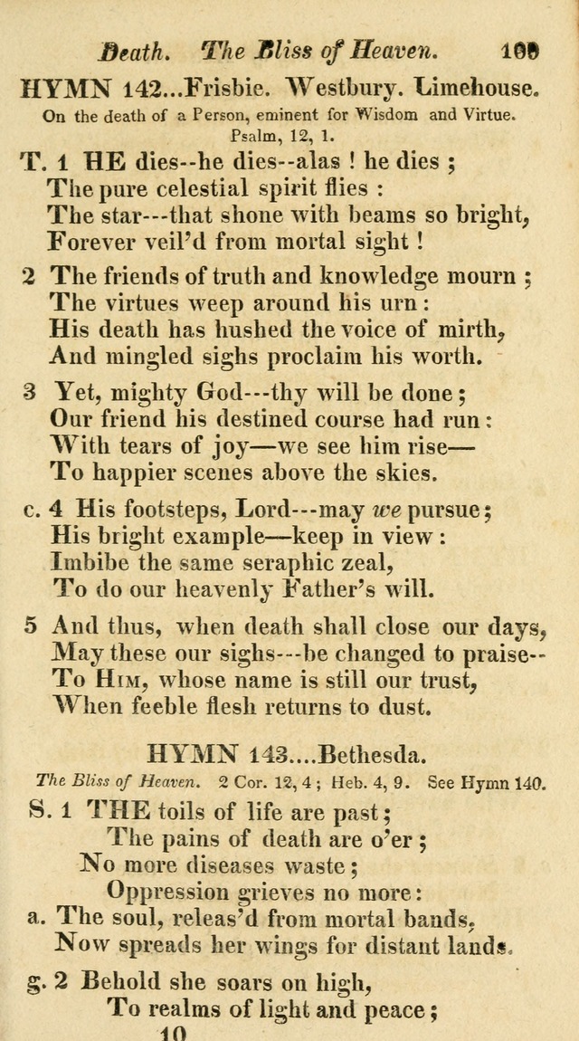 Regular Hymns: on a great variety of evangelical subjects and important occasions: with musical directions, for all the varieties of appropriate expression page 109