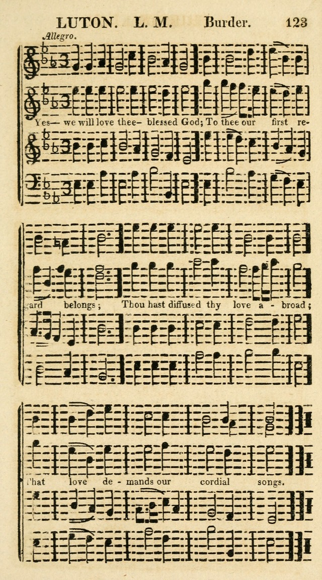 Regular Hymns: on a great variety of evangelical subjects and important occasions: with musical directions, for all the varieties of appropriate expression page 123