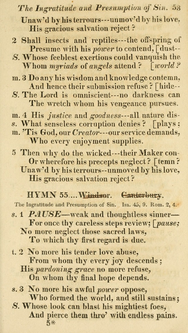 Regular Hymns: on a great variety of evangelical subjects and important occasions: with musical directions, for all the varieties of appropriate expression page 53