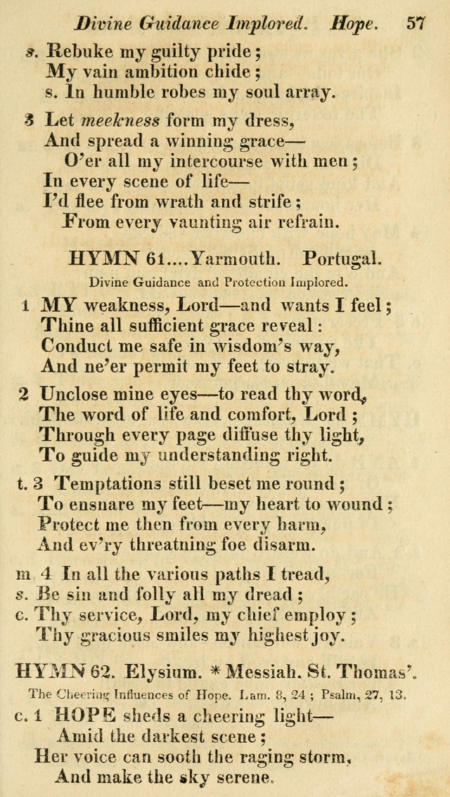 Regular Hymns: on a great variety of evangelical subjects and important occasions: with musical directions, for all the varieties of appropriate expression page 57
