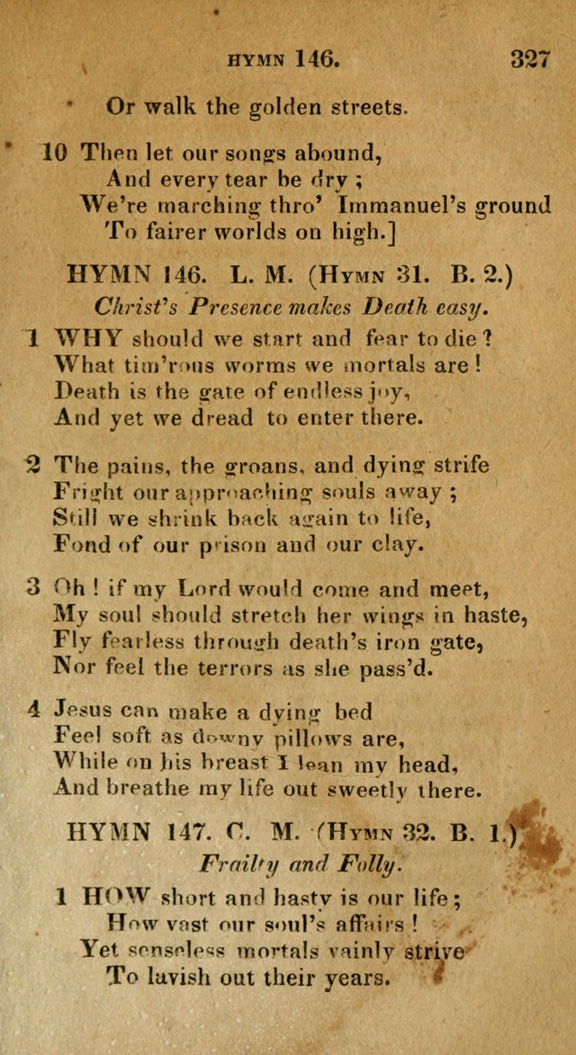 The Reformed Methodist Pocket Hymnal: Revised: collected from various authors. Designed for the worship of God in all Christian churches. page 327