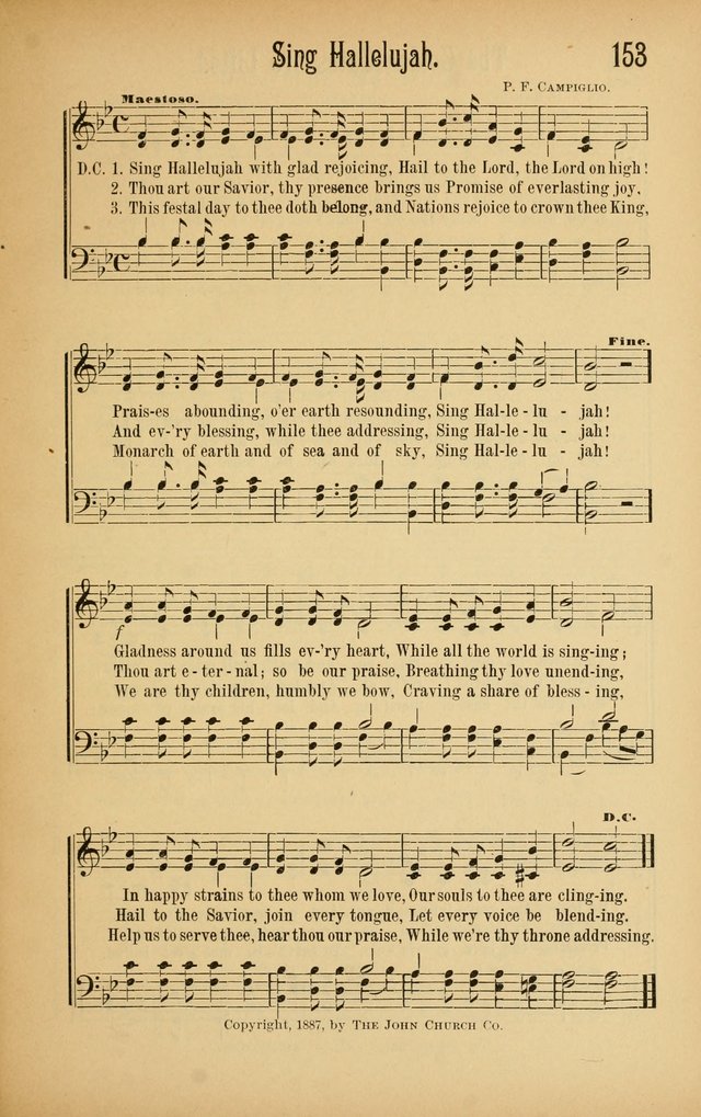 Royal Praise for the Sunday School: a collection of new and selected gospel songs. With a clear and concise course of instruction in the elements of music page 152