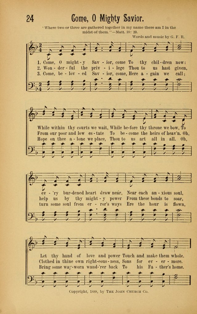 Royal Praise for the Sunday School: a collection of new and selected gospel songs. With a clear and concise course of instruction in the elements of music page 23