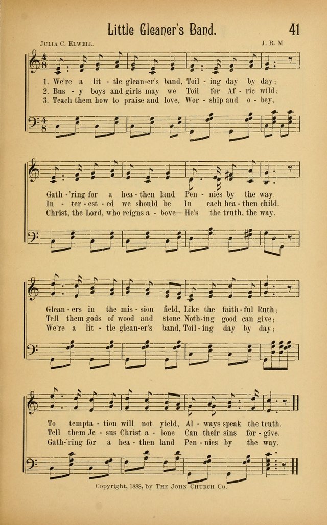 Royal Praise for the Sunday School: a collection of new and selected gospel songs. With a clear and concise course of instruction in the elements of music page 40
