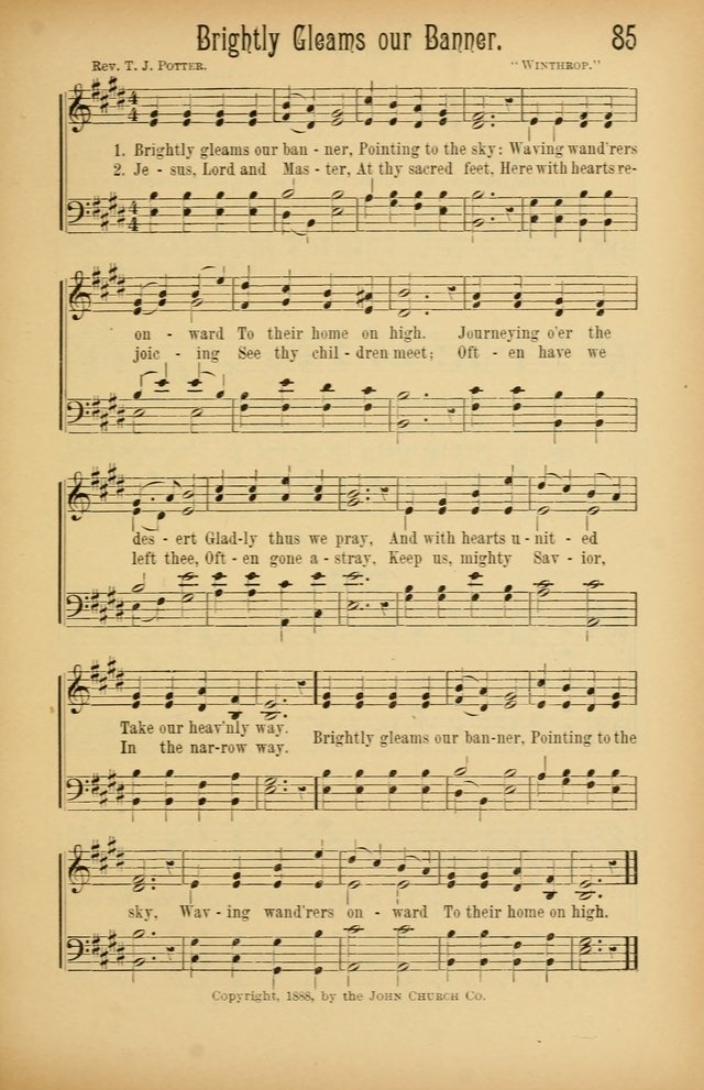 Royal Praise for the Sunday School: a collection of new and selected gospel songs. With a clear and concise course of instruction in the elements of music page 84
