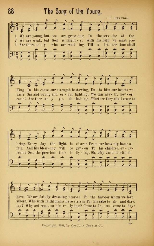 Royal Praise for the Sunday School: a collection of new and selected gospel songs. With a clear and concise course of instruction in the elements of music page 87