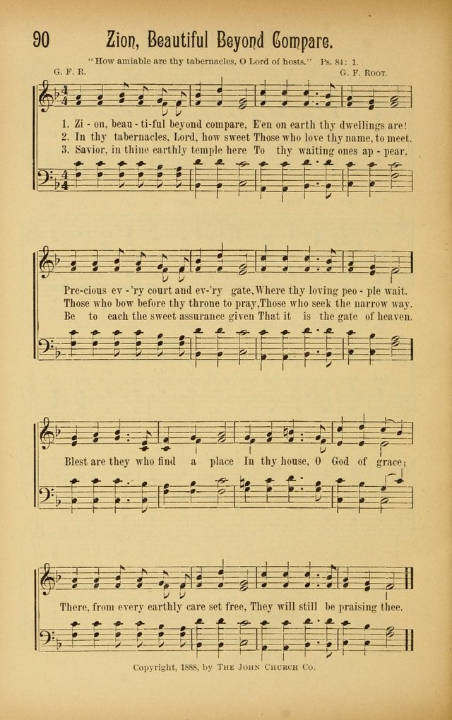 Royal Praise for the Sunday School: a collection of new and selected gospel songs. With a clear and concise course of instruction in the elements of music page 89