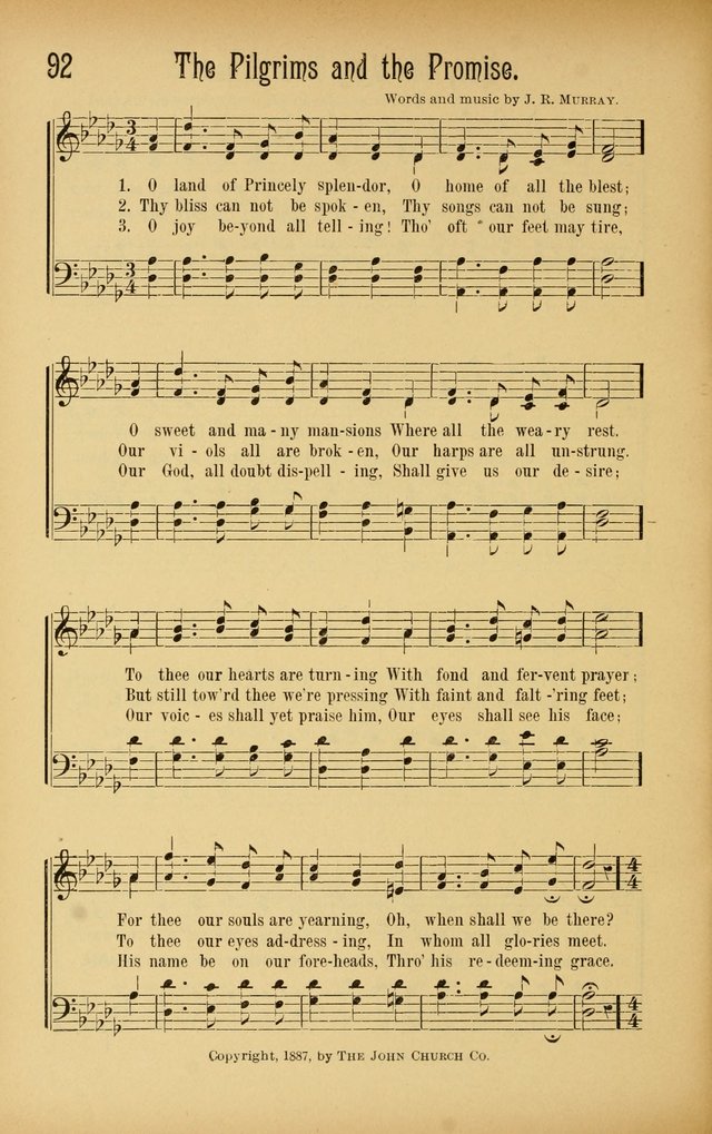 Royal Praise for the Sunday School: a collection of new and selected gospel songs. With a clear and concise course of instruction in the elements of music page 91
