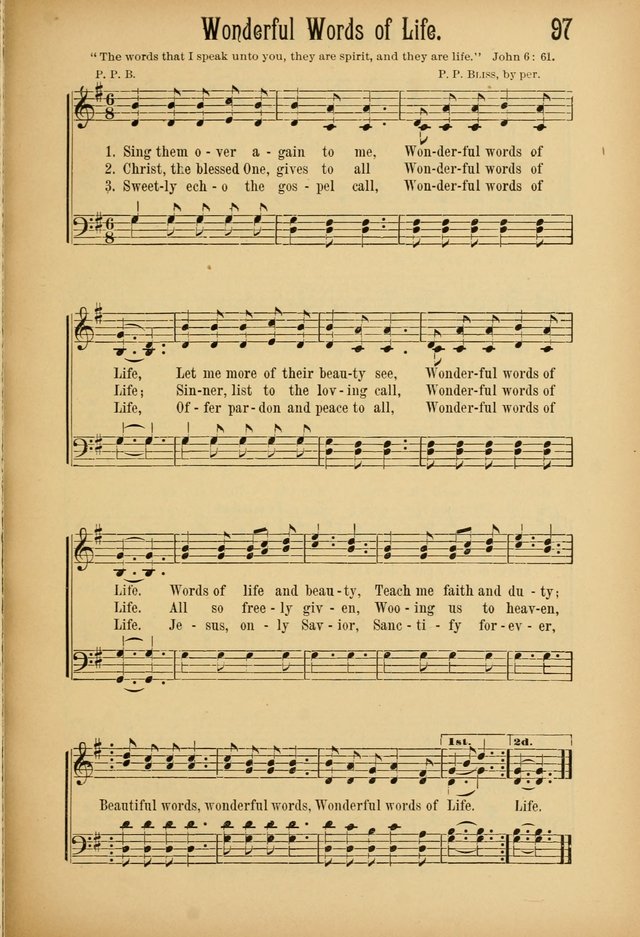 Royal Praise for the Sunday School: a collection of new and selected gospel songs. With a clear and concise course of instruction in the elements of music page 96