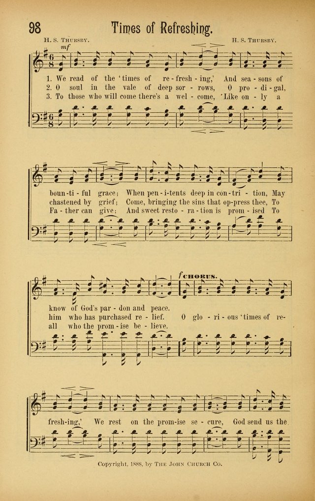 Royal Praise for the Sunday School: a collection of new and selected gospel songs. With a clear and concise course of instruction in the elements of music page 97