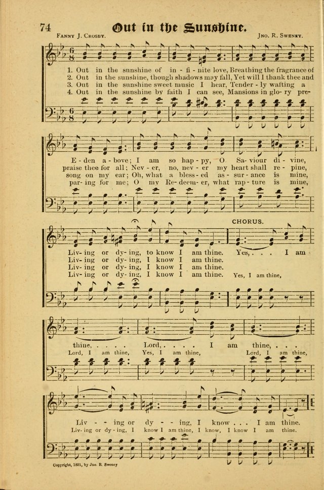 Radiant Songs: for use in meetings for Christian worship or work page 74