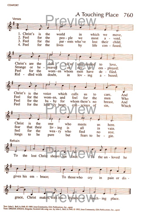 RitualSong: a hymnal and service book for Roman Catholics page 1049