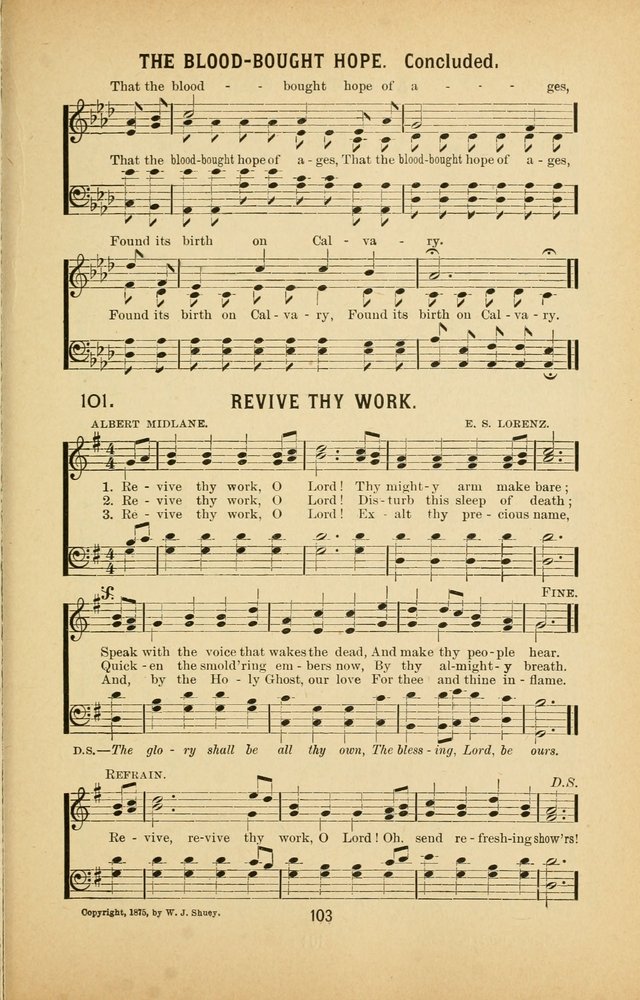 Riches of Grace: a Collection of New Songs and Standard Hymns page 103