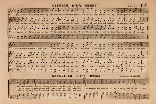 Selah: a collection of psalm and hymn tunes, introits, anthems, chants, motetts, choruses, etc. adapted to the use of classes, private circles, and worship assemblies page 195