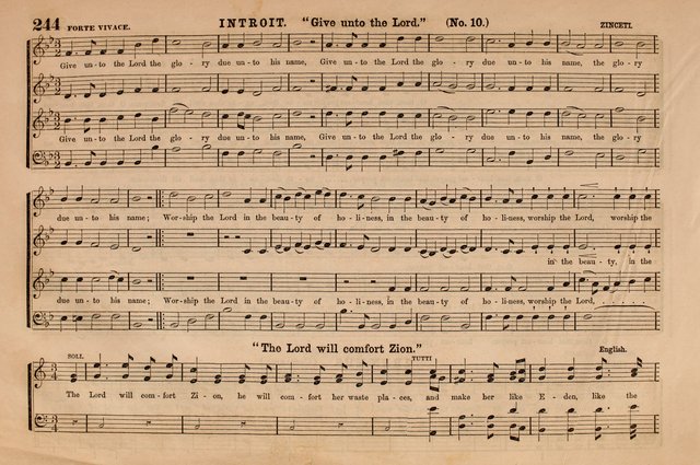 Selah: a collection of psalm and hymn tunes, introits, anthems, chants, motetts, choruses, etc. adapted to the use of classes, private circles, and worship assemblies page 244