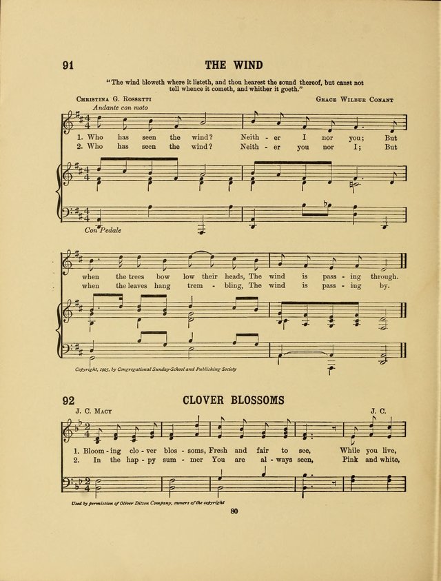 Songs for Little People: for use in Sunday-School, the kindergarten and the home page 82