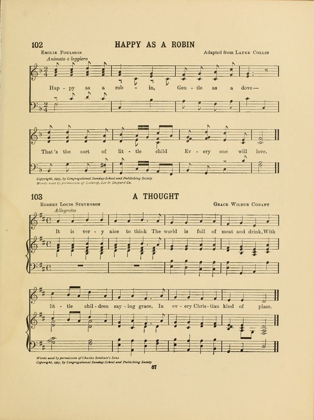 Songs for Little People: for use in Sunday-School, the kindergarten and the home page 89