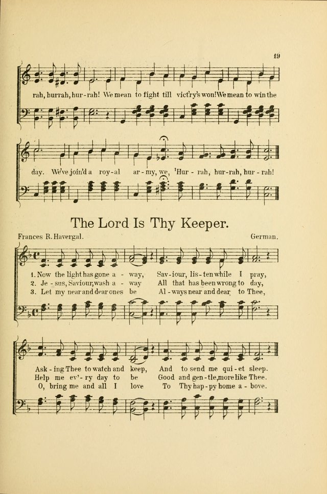 Songs for Little Singers: A Collection of easy pieces for Beginners and Primary Departments of the Sunday School and for use at home page 19