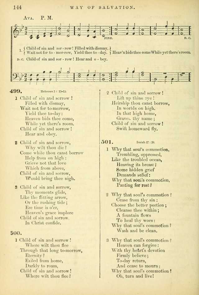 Songs for the Sanctuary, or Hymns and Tunes for Christian Worship page 144