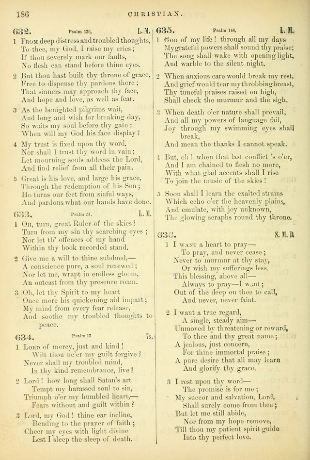 Songs for the Sanctuary, or Hymns and Tunes for Christian Worship page 186